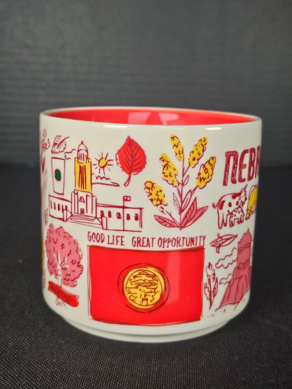 Nebraska Starbucks Been There Series Ceramic Coffee Mug 14 Ounce - Picture 4 of 8